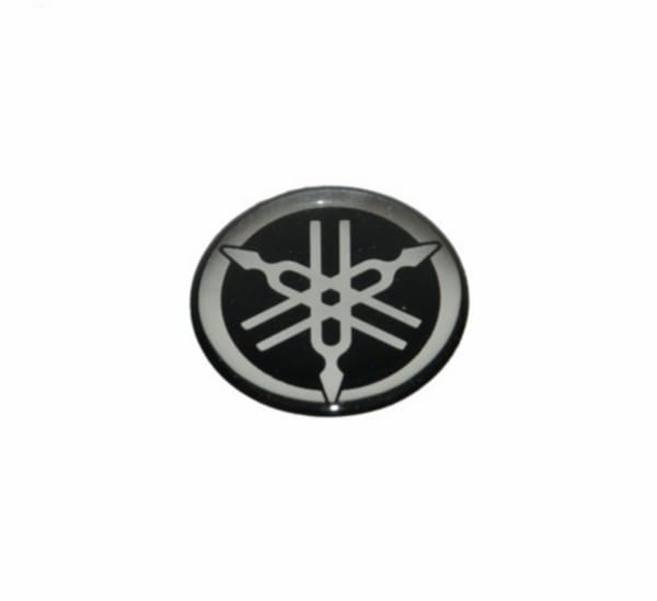 sticker yamaha logo rond yamaha zwart/chroom orig x01f153a1000