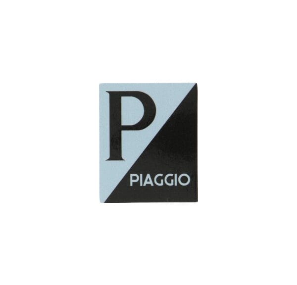 sticker logo voorscherm lx/piag/primav/sprin zwart/grijs
