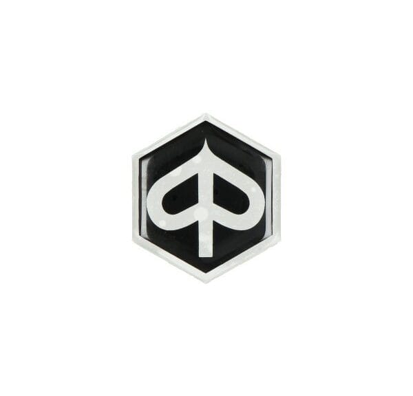 sticker logo voorscherm zip2000 zeskant 3d zwart/transparant