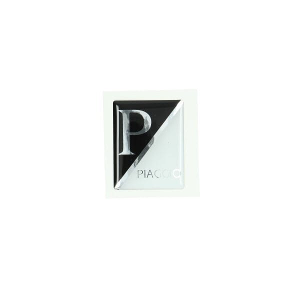sticker logo voorscherm zwart/wit 3d lx/piag/primav/sprin