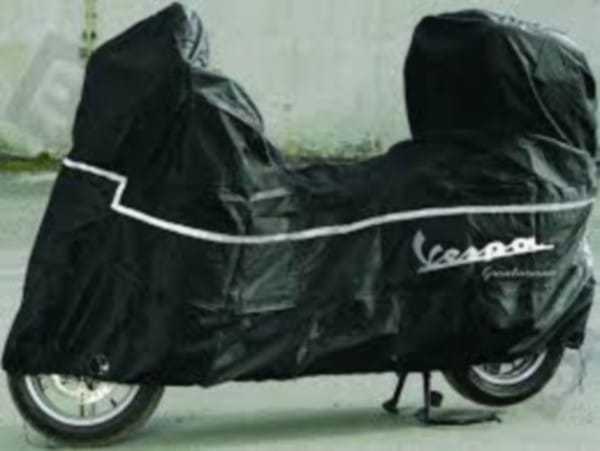 beschermhoes Piaggio origineel + windscherm/koffer groot zwart past op gts 300 (euro4)