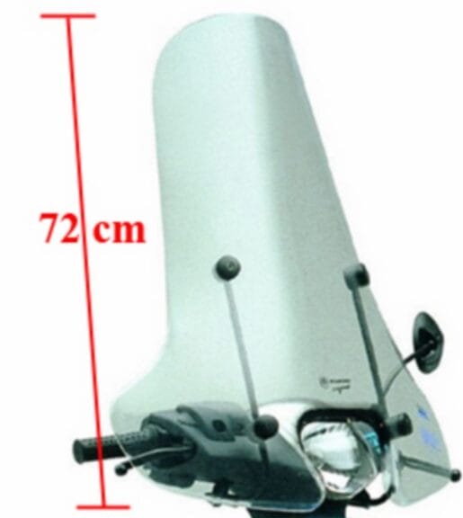 windscherm Piaggio origineel + bev. set hoog 72cm helder past op zip2000 582338