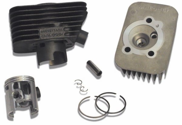 2stジャイロ用マロッシ(malossi)ボアアップシリンダー補修75cc化(49mm