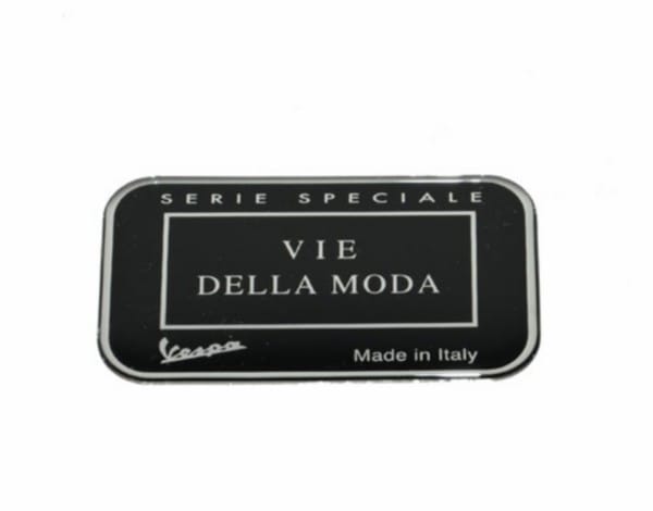 sticker Piaggio origineel woord [viedellamoda] past op lxv 673879