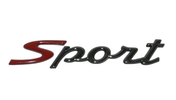 sticker Piaggio origineel woord [sport] beenschild 7cm past op vespa S 4t-2v sport 673279
