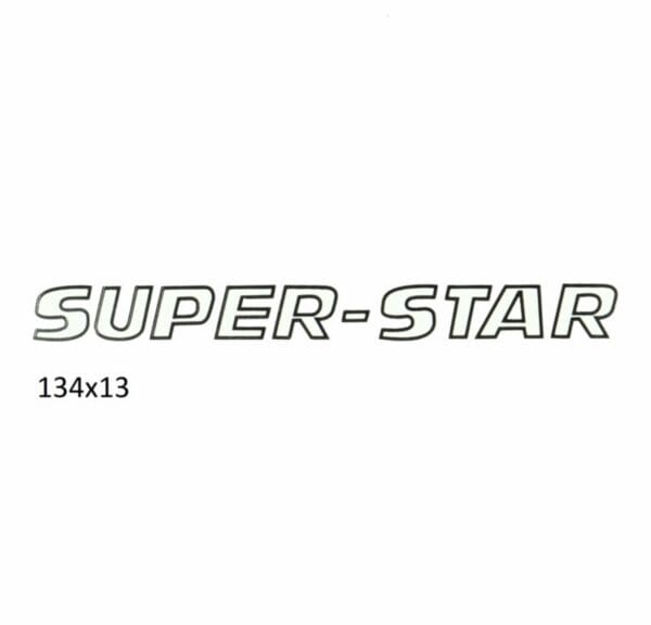 sticker (super-star) wit/zwart past op kreidler