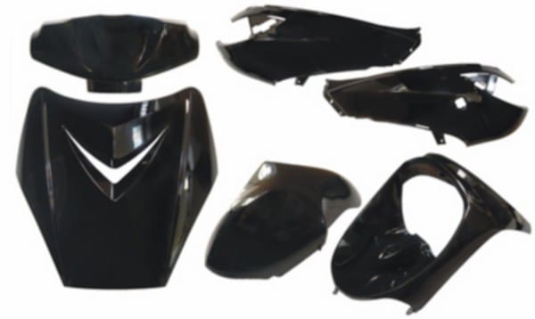 plaatwerkset DMP special zwart metallic 6-delig past op viva sportline