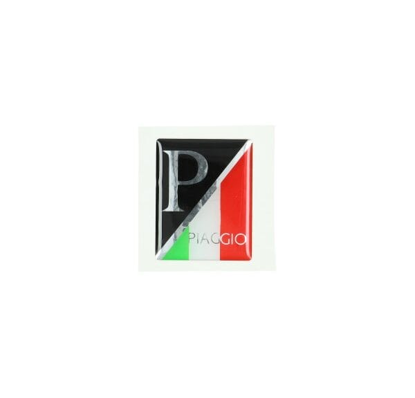 sticker logo voorscherm zwart/italy 3d lx/piag/primav/sprin