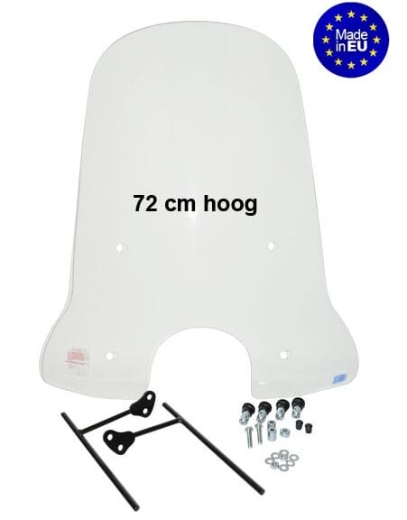 windscherm + bev. set hoog (made in EU) agm swan/ riva2/tres btc/milano/RP-50 72cm helder Regia